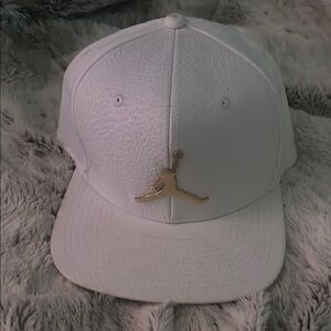 Jordan White and Gold Men's Hat